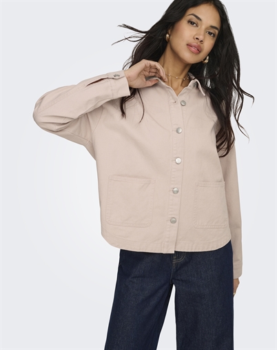 Only - ONLLara Denim Shacket Jakke - Sepia Rose